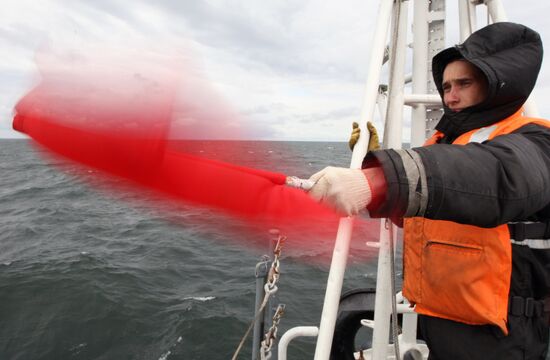 BF guard frigate "Yaroslav Mudry" performs training tasks