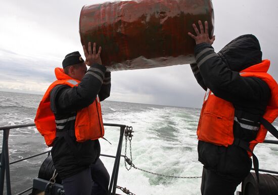 BF guard frigate "Yaroslav Mudry" performs training tasks