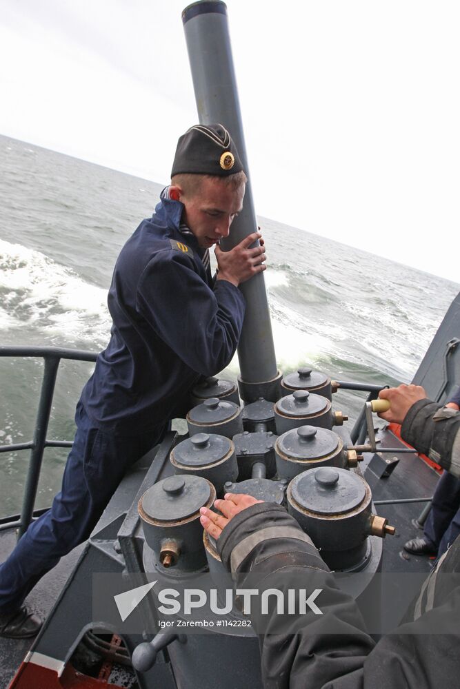 BF guard frigate "Yaroslav Mudry" performs training tasks