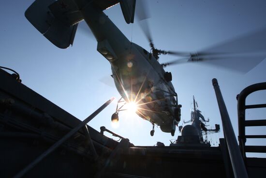 BF guard frigate "Yaroslav Mudry" performs training tasks