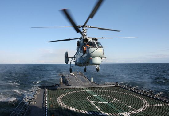 BF guard frigate "Yaroslav Mudry" performs training tasks