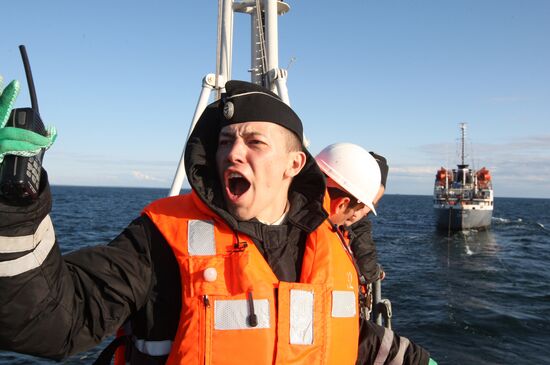 BF guard frigate "Yaroslav Mudry" performs training tasks