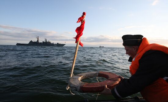 BF guard frigate "Yaroslav Mudry" performs training tasks