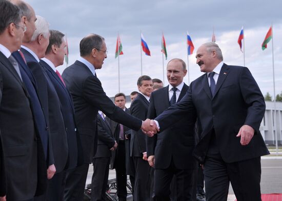 Russian President Vladimir Putin visits Minsk