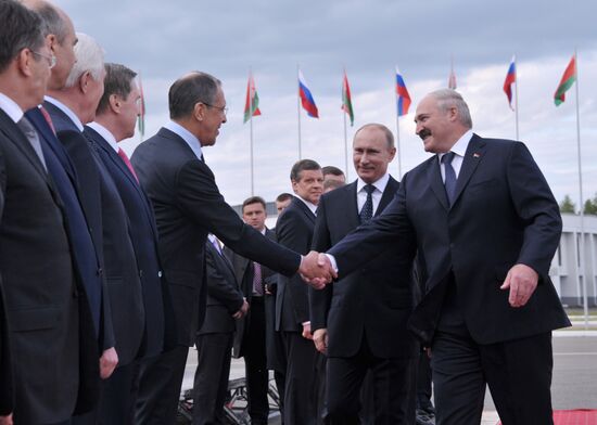 Russian President Vladimir Putin visits Minsk