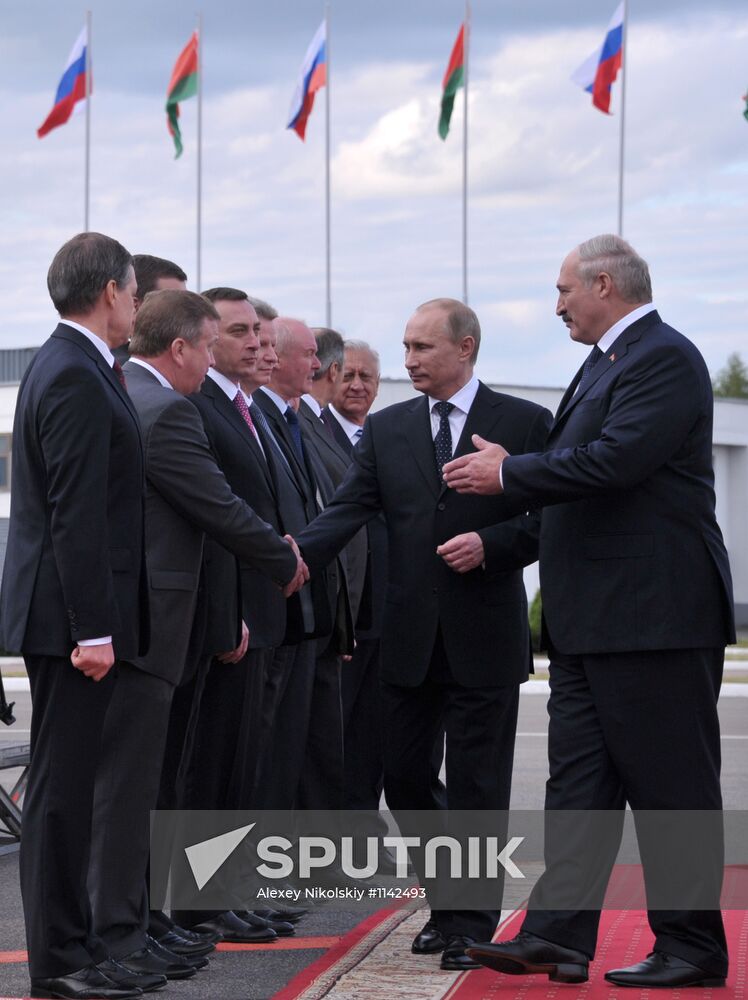 Russian President Vladimir Putin visits Minsk