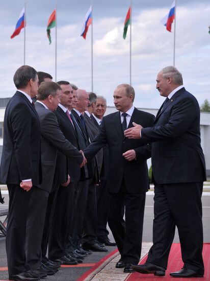 Russian President Vladimir Putin visits Minsk