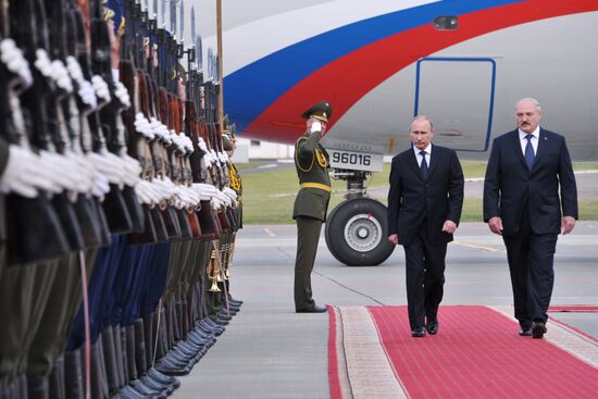 Russian President Vladimir Putin visits Minsk