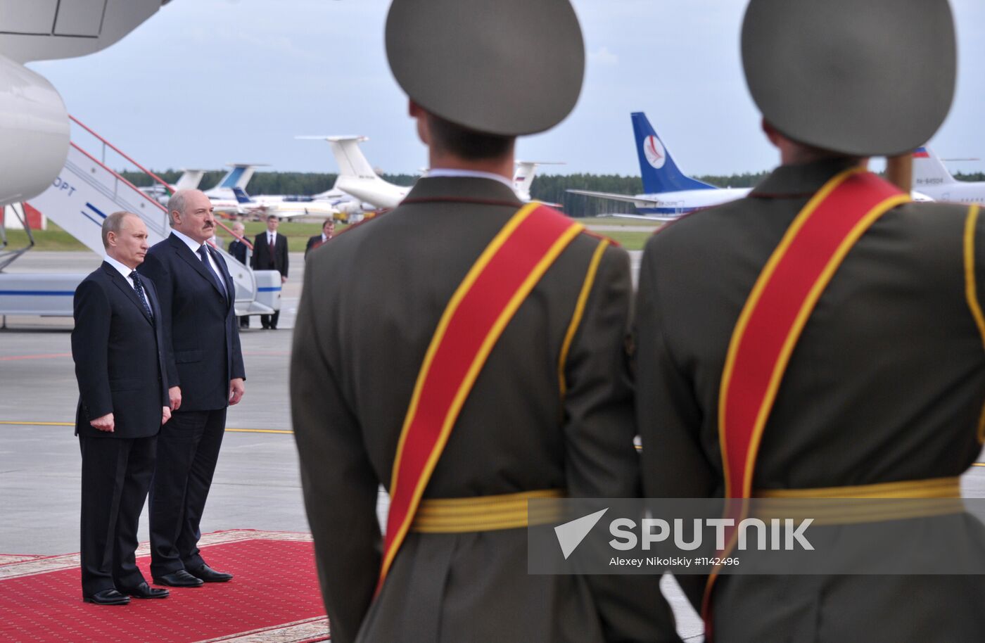 Russian President Vladimir Putin visits Minsk