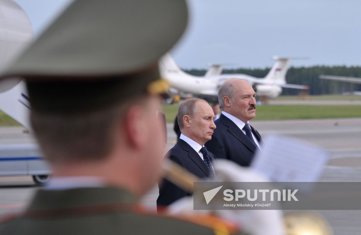 Russian President Vladimir Putin visits Minsk