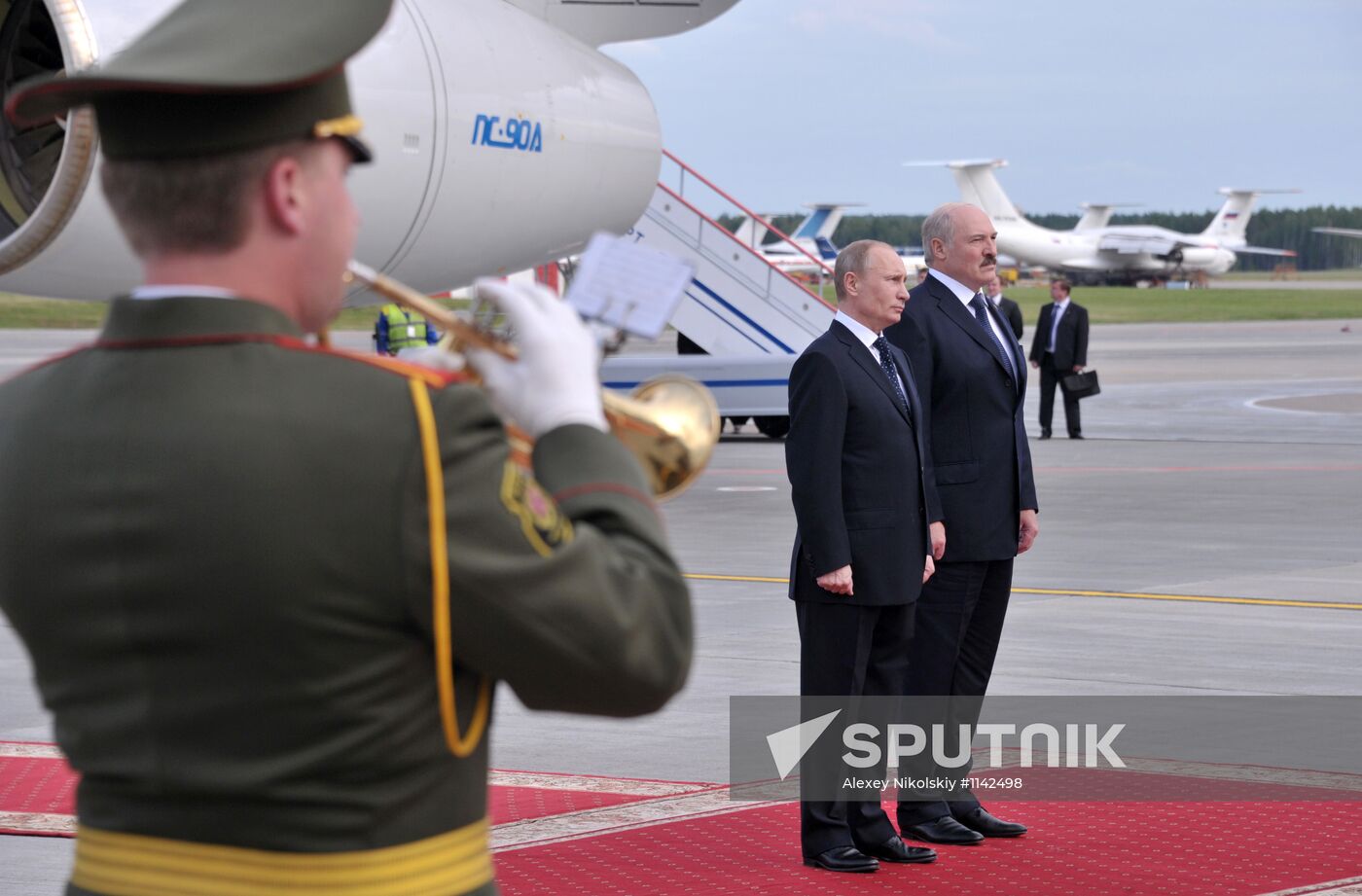 Russian President Vladimir Putin visits Minsk