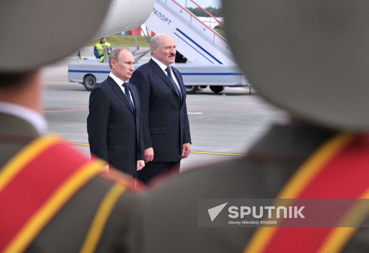 Russian President Vladimir Putin visits Minsk