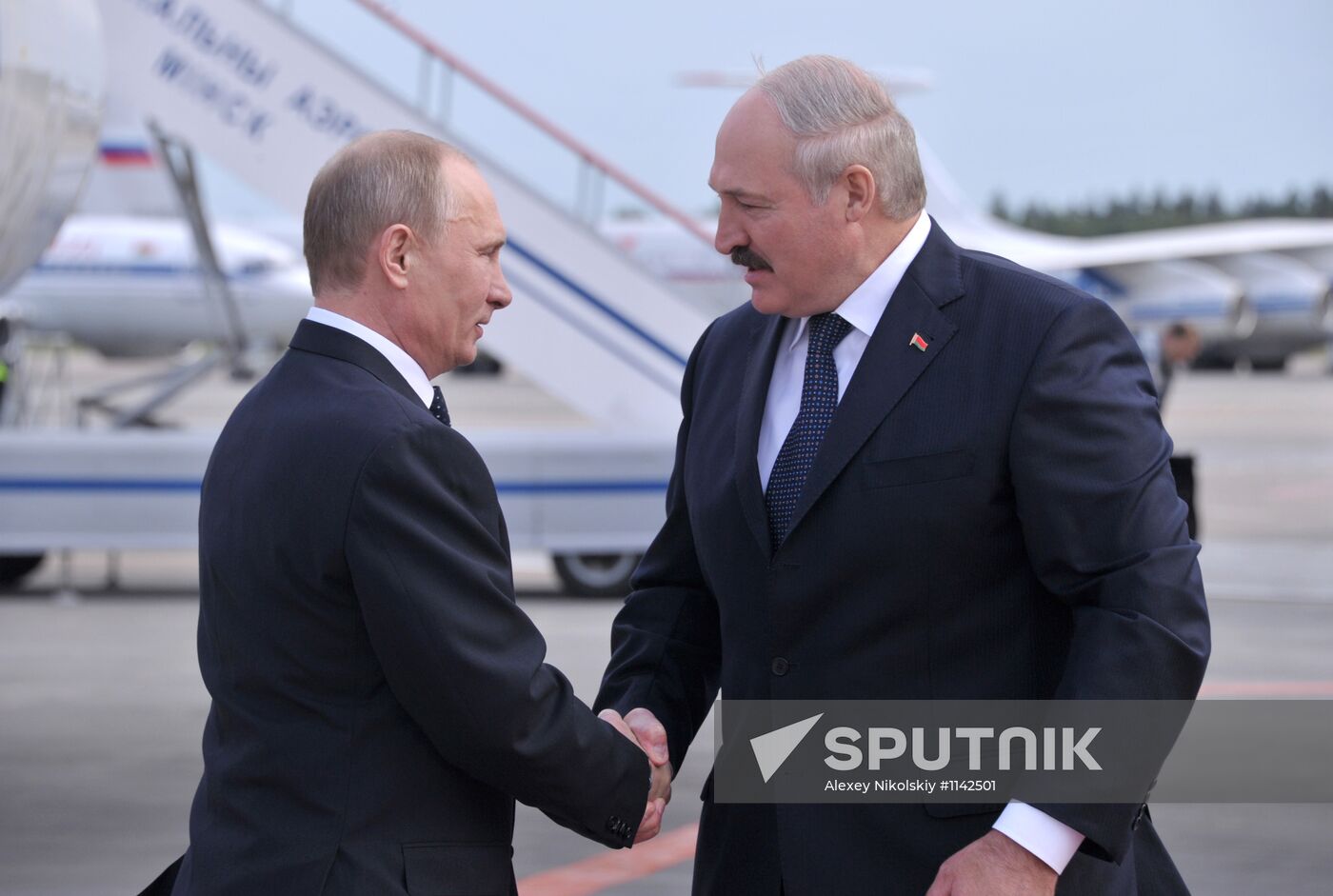 Russian President Vladimir Putin visits Minsk