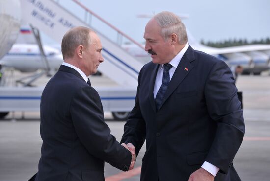 Russian President Vladimir Putin visits Minsk