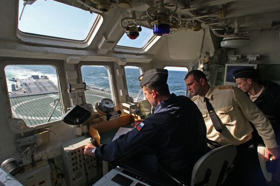 BF guard frigate "Yaroslav Mudry" performs training tasks