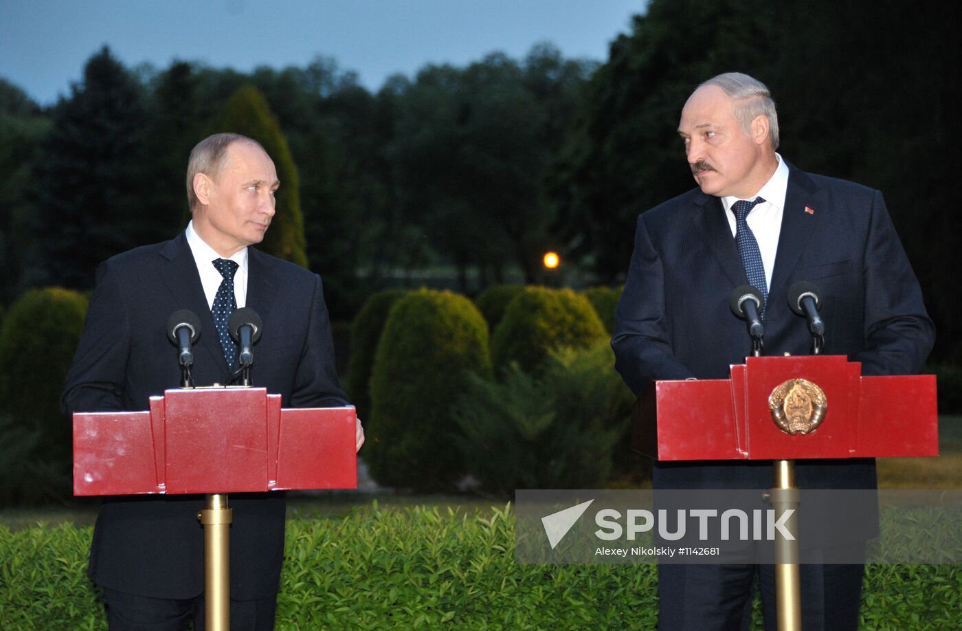 Russian President Vladimir Putin visits Minsk