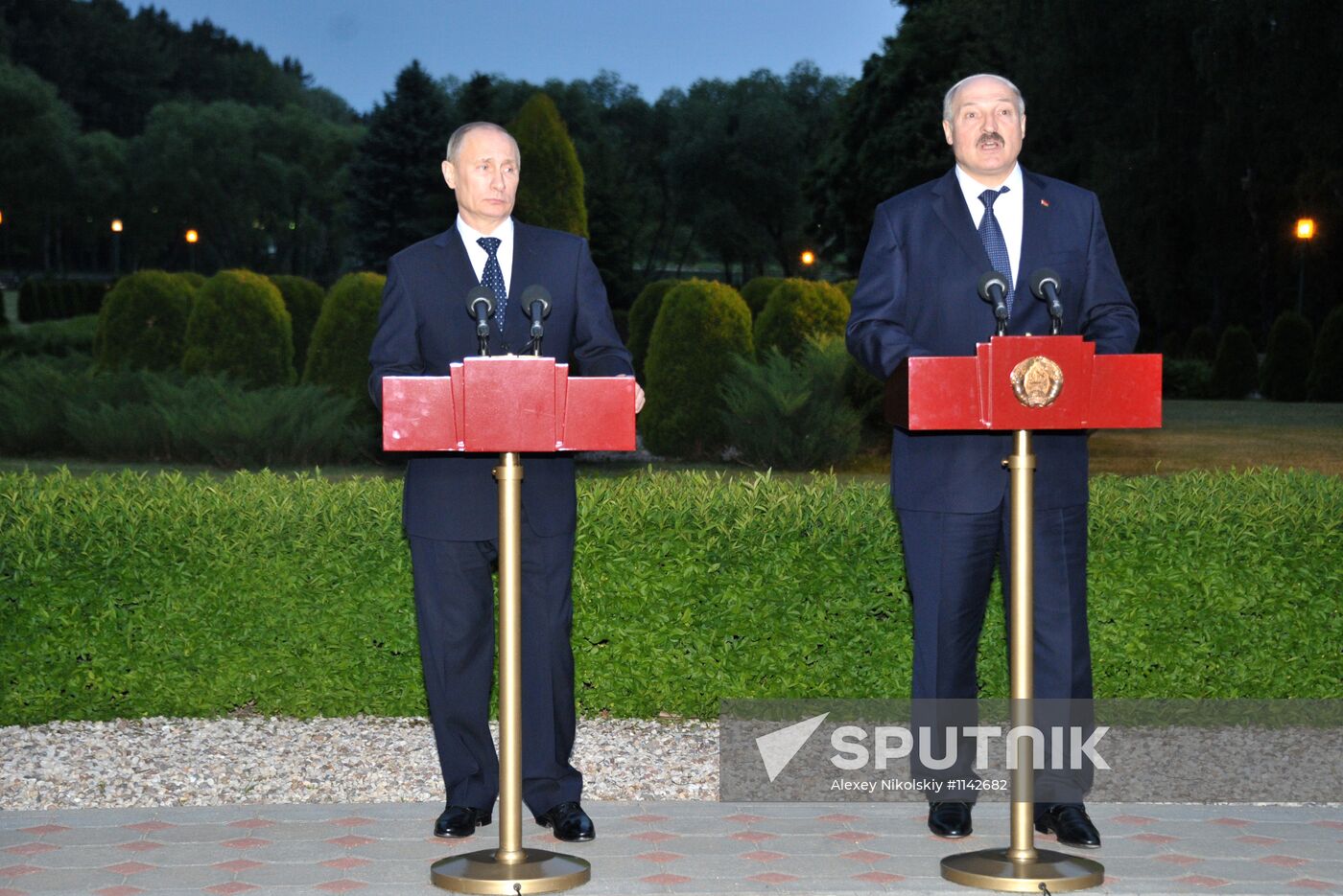 Russian President Vladimir Putin visits Minsk