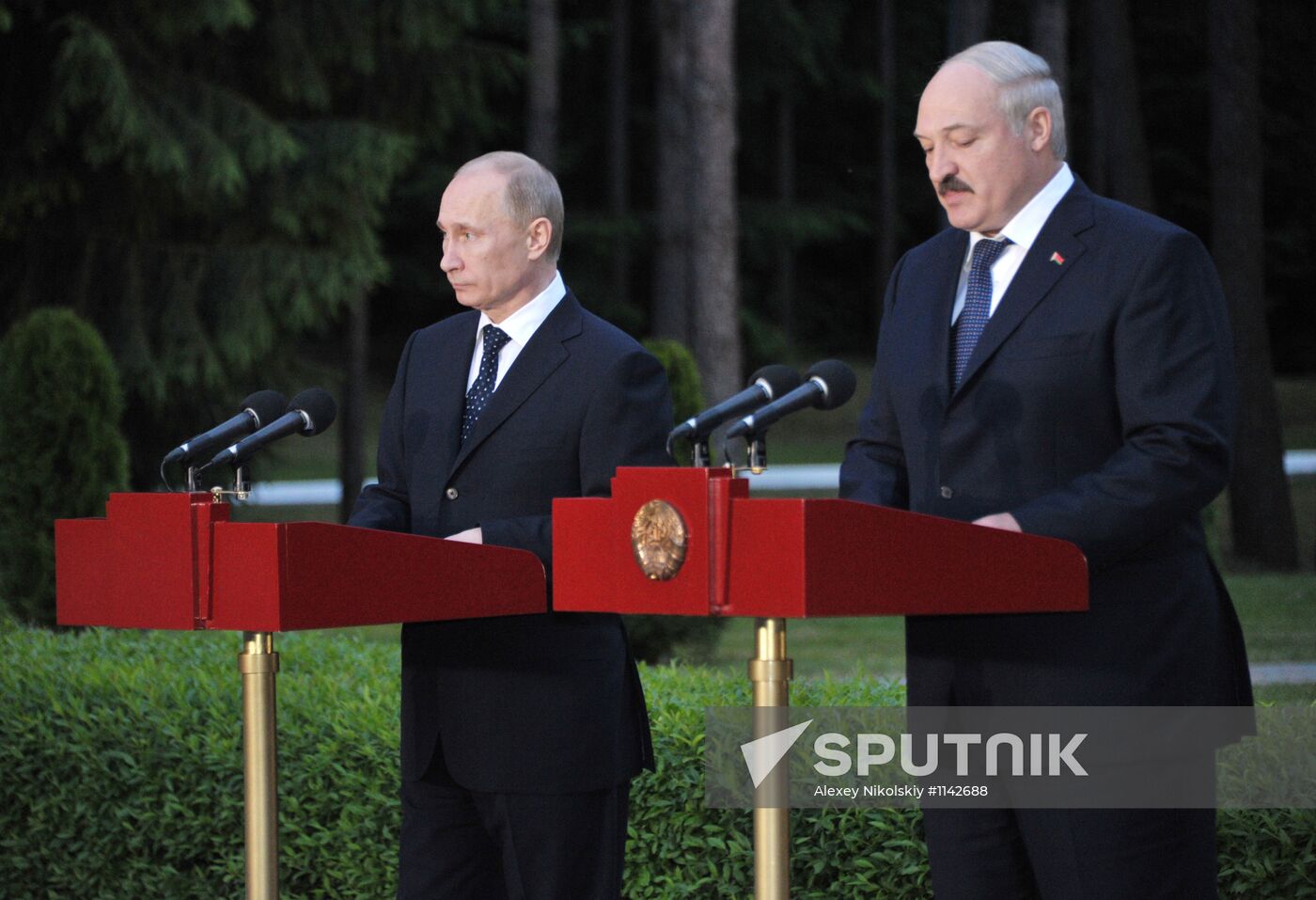 Russian President Vladimir Putin visits Minsk