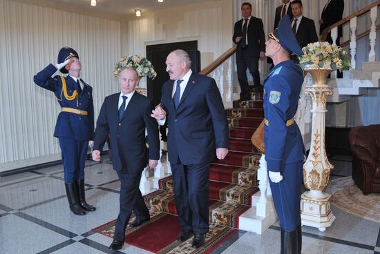 Russian President Vladimir Putin visits Minsk
