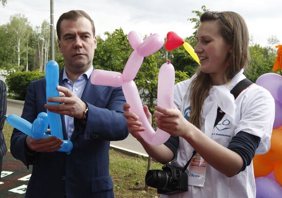 Dmitry Medvedev's working trip to Troitsk