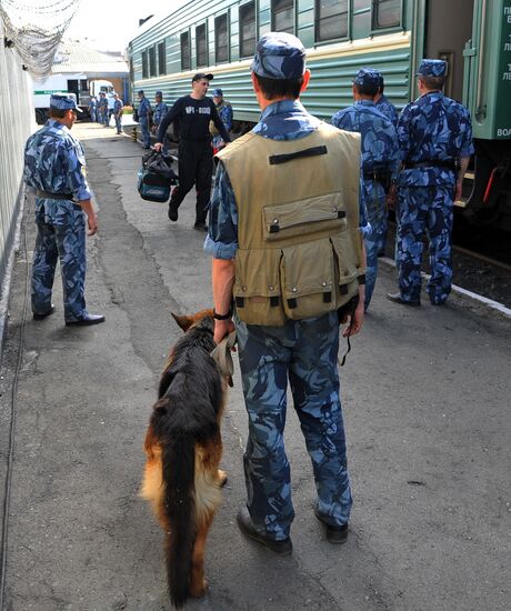Escort service of Russian penal system FPS in Chelyabinsk region