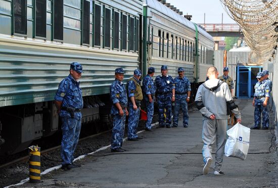 Escort service of Russian penal system FPS in Chelyabinsk region