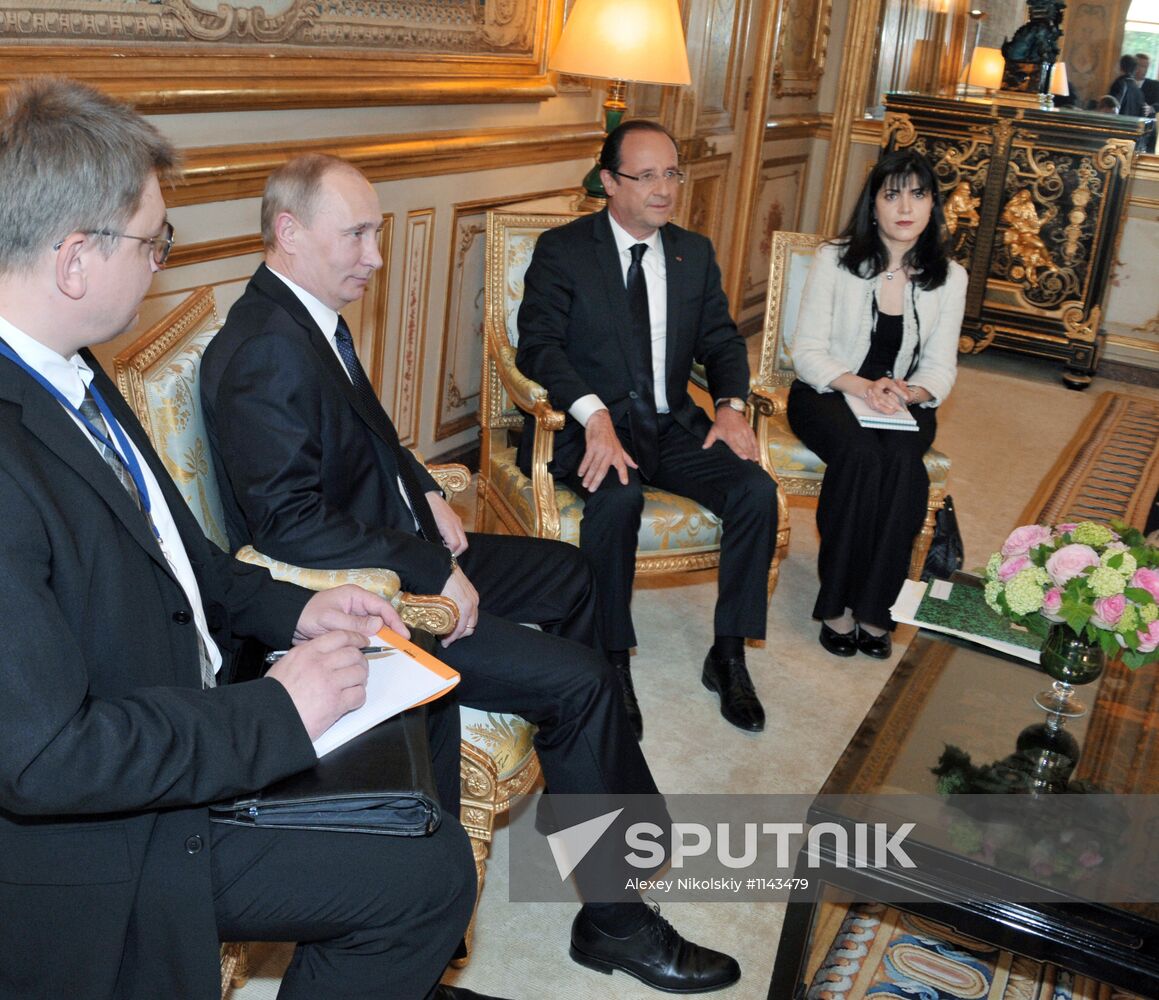 Russian President Vladimir Putin's working trip to Paris