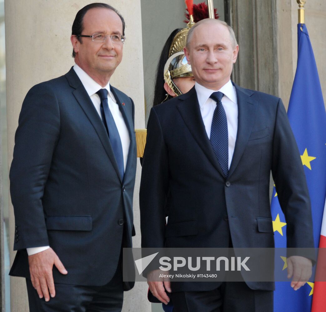 President Vladimir Putin's working trip to Paris