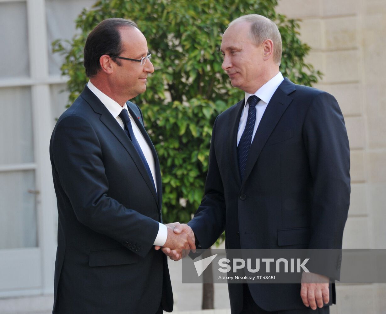 President Vladimir Putin's working trip to Paris