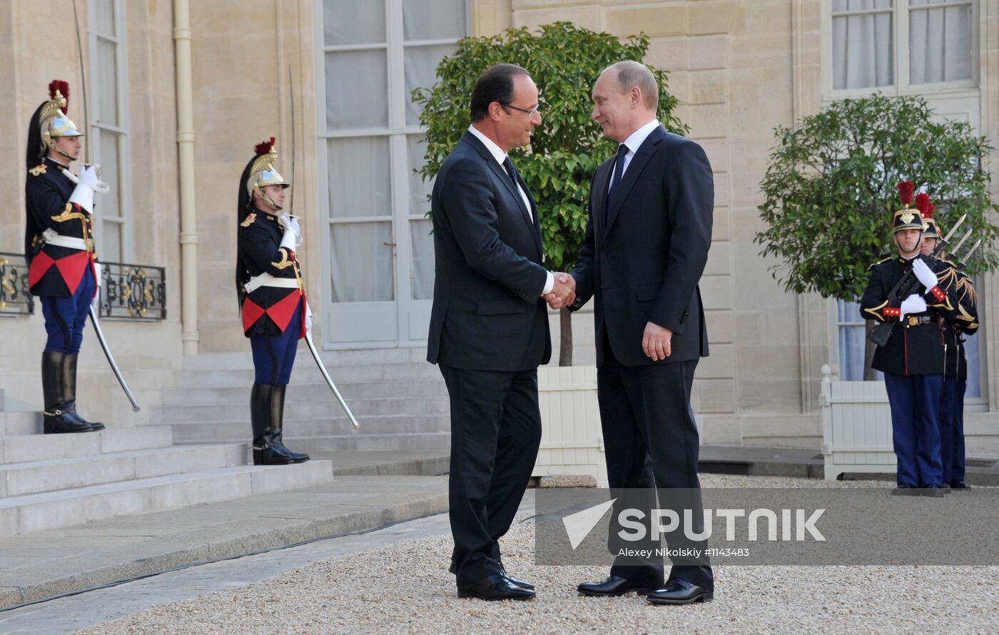 President Vladimir Putin's working trip to Paris