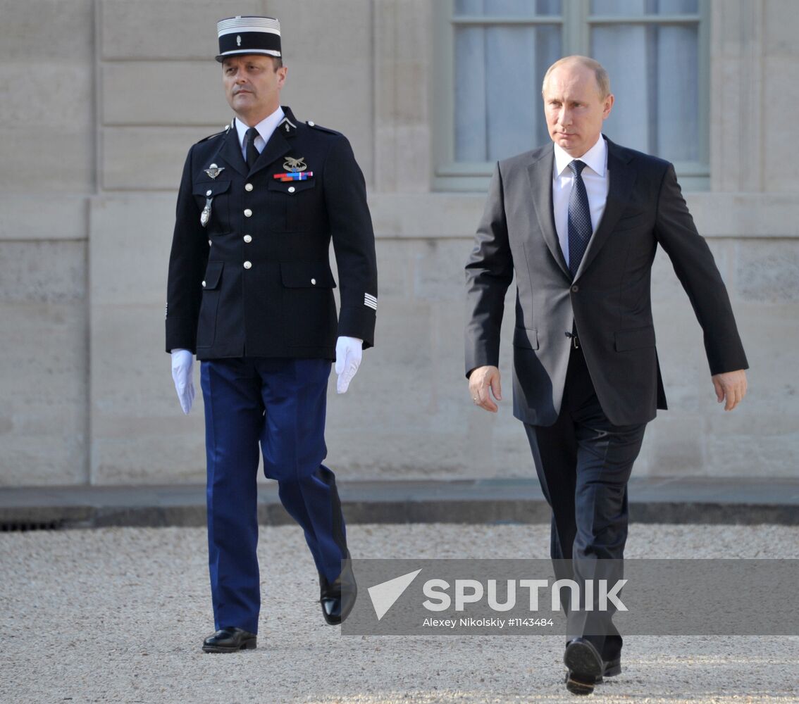 President Vladimir Putin's working trip to Paris