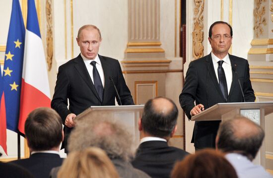 Russian President Vladimir Putin's working trip to France