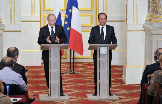 Russian President Vladimir Putin's working trip to France