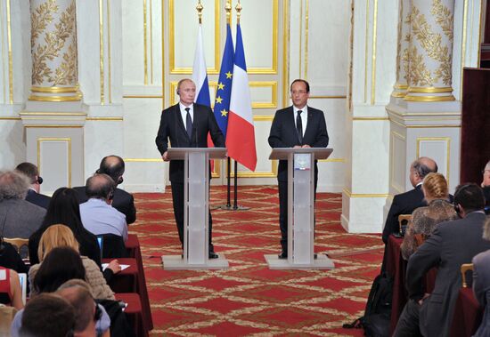 Russian President Vladimir Putin's working trip to France