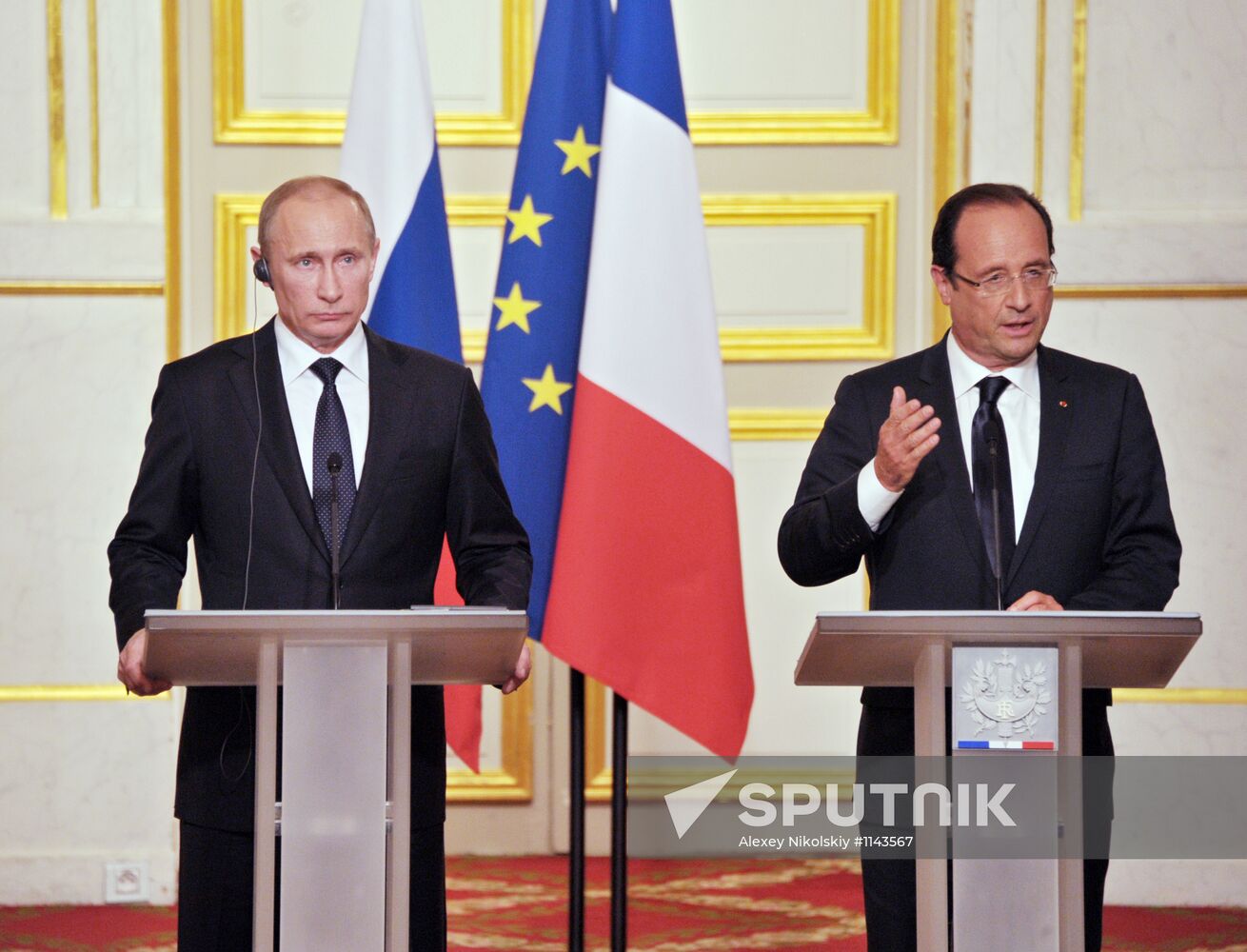 Russian President Vladimir Putin's working trip to France