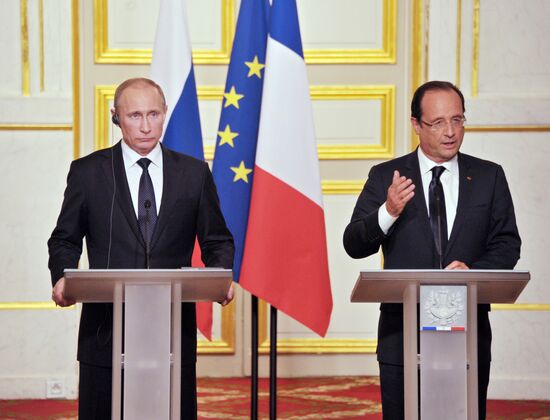 Russian President Vladimir Putin's working trip to France