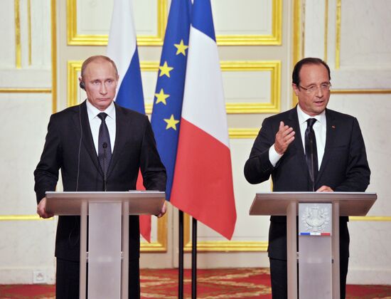 Russian President Vladimir Putin's working trip to France