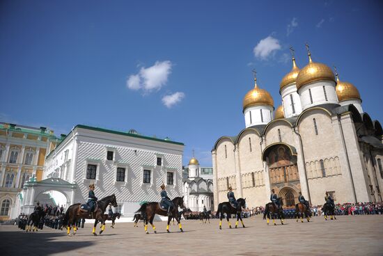 Separation ceremony of President regiment horse and foot guards