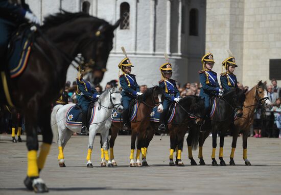 Separation ceremony of President regiment horse and foot guards