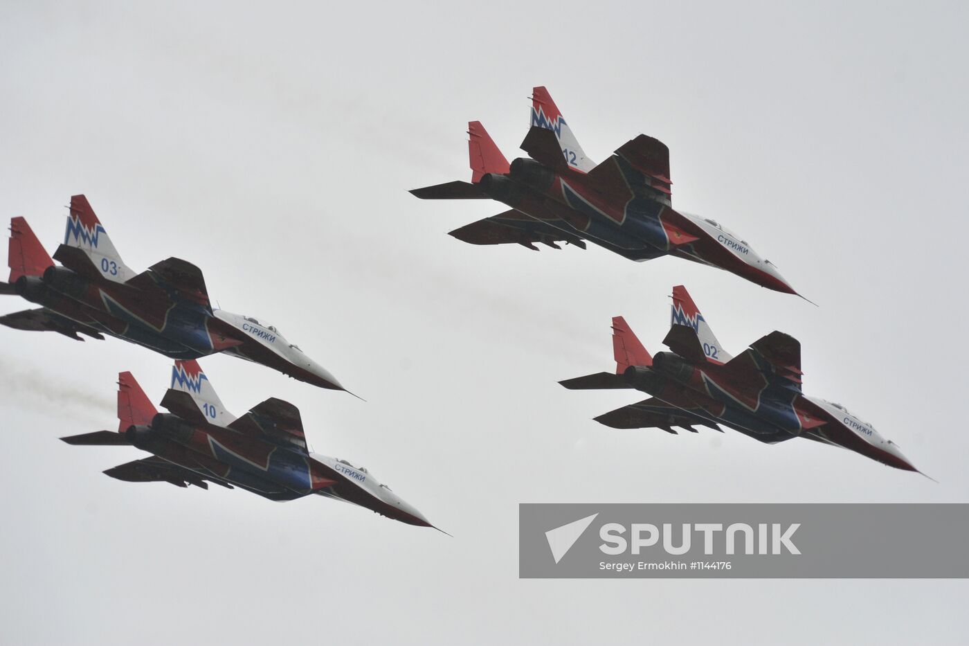Performance by Russian Knights and Swifts aerobatic teams