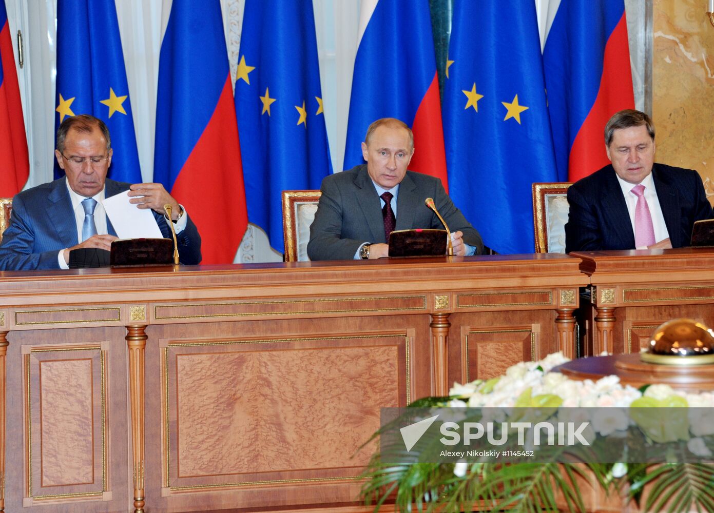 Russian President V.Putin at Russia-EU summit