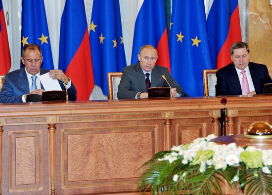 Russian President V.Putin at Russia-EU summit