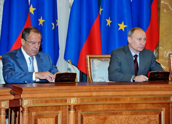 Russian President V.Putin at Russia-EU summit