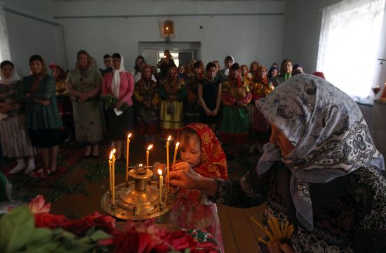 Celebration of religious feast of Holy Trinity