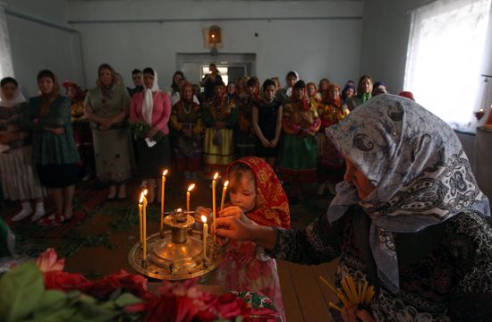 Celebration of religious feast of Holy Trinity