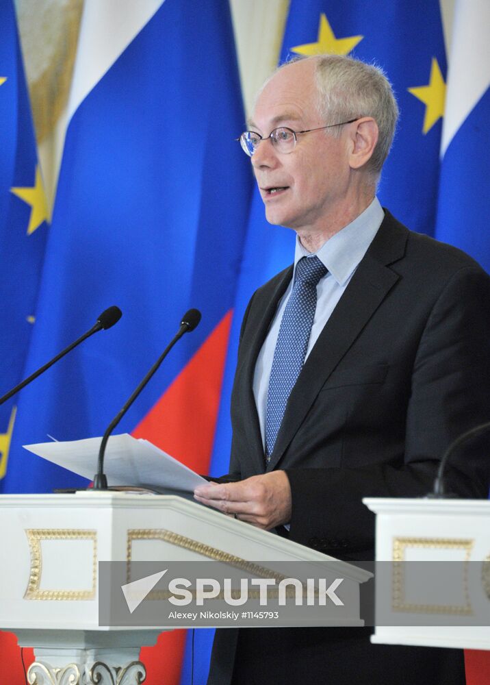 Joint news conference by participants in Russia-EU summit
