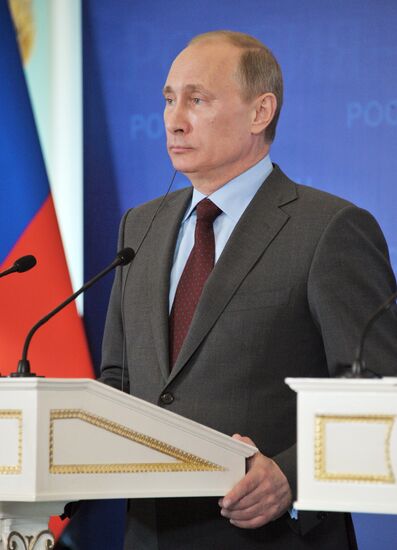 Joint news conference by participants in Russia-EU summit