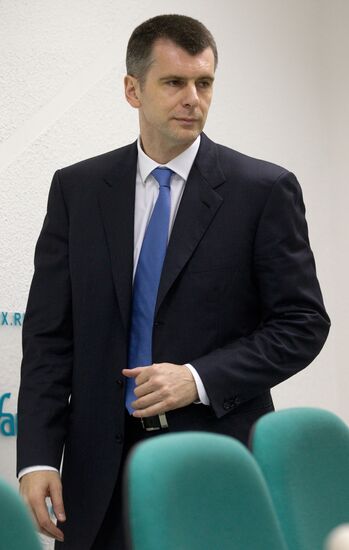 Mikhail Prokhorov announces founding of Civil Platform party