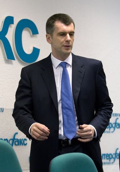 Mikhail Prokhorov announces founding of Civil Platform party