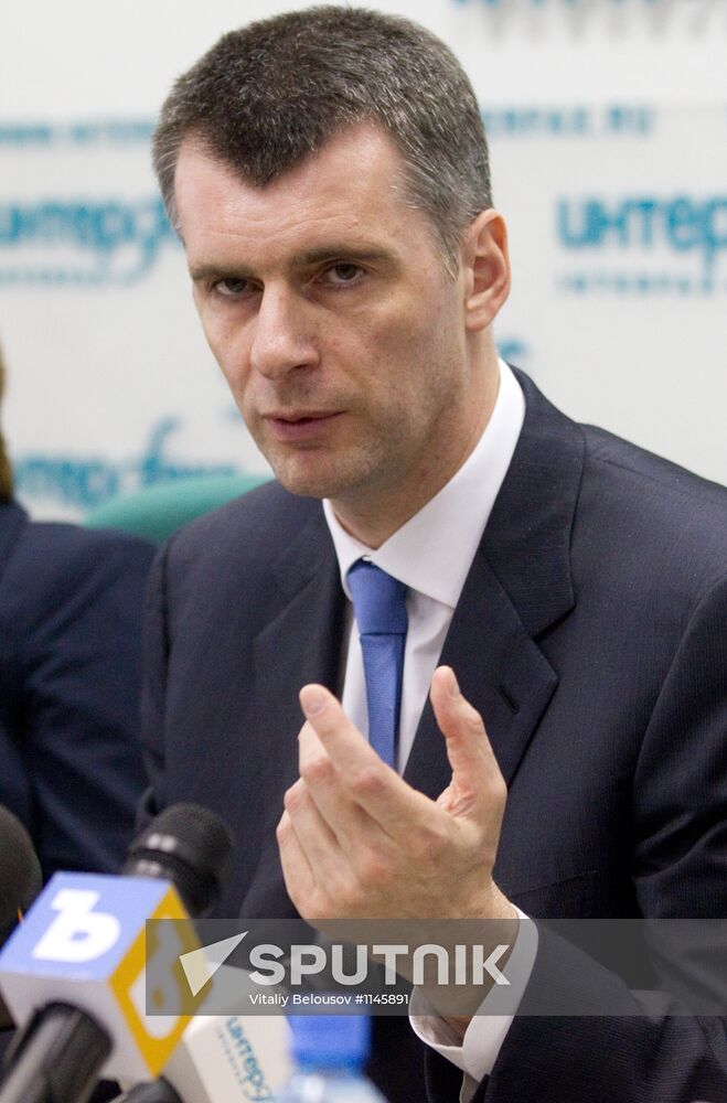 Mikhail Prokhorov announces founding of Civil Platform party